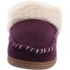Dearfoams Women’s Elaine Blanket Plaid Moc Toe Clog Slipper(Aubergine)