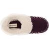 Dearfoams Women’s Elaine Blanket Plaid Moc Toe Clog Slipper(Aubergine)