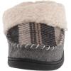 Dearfoams Women’s Elaine Blanket Plaid Moc Toe Clog Slipper(Excalibur)