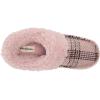 Dearfoams Women’s Elaine Blanket Plaid Moc Toe Clog Slipper(Pale Mauve)