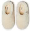 Dearfoams Women’s Fireside Maryboro Plush Shearling Wrapped Platform Clog Slipper(Natural)