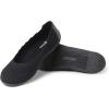 Dearfoams Women’s Lightweight Washable Comfort Misty Ballet Flats(Black)