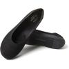 Dearfoams Women’s Lightweight Washable Comfort Misty Ballet Flats(Black Knit)