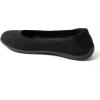 Dearfoams Women’s Lightweight Washable Comfort Misty Ballet Flats(Black Knit)