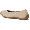 Dearfoams Women’s Lightweight Washable Comfort Misty Ballet Flats(Latte)