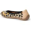 Dearfoams Women’s Lightweight Washable Comfort Misty Ballet Flats(Leopard)