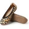 Dearfoams Women’s Lightweight Washable Comfort Misty Ballet Flats(Leopard)