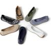 Dearfoams Women’s Lightweight Washable Comfort Misty Ballet Flats(Leopard)