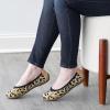 Dearfoams Women’s Lightweight Washable Comfort Misty Ballet Flats(Leopard)