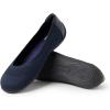 Dearfoams Women’s Lightweight Washable Comfort Misty Ballet Flats(Peacoat)