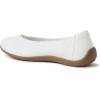 Dearfoams Women’s Lightweight Washable Comfort Misty Ballet Flats(White)