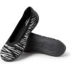 Dearfoams Women’s Lightweight Washable Comfort Misty Ballet Flats(Zebra)