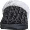 Dearfoams womens Allison Fairisle Or Solid Chenille Knit Scuff(Black)