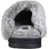 Dearfoams womens Allison Fairisle Or Solid Chenille Knit Scuff(Grey)