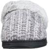 Dearfoams womens Allison Fairisle Or Solid Chenille Knit Scuff(Grey)
