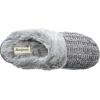 Dearfoams womens Allison Fairisle Or Solid Chenille Knit Scuff(Grey)