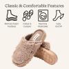 Dearfoams womens Teddy Furry Raven Scuff House Slippers(Fossil)
