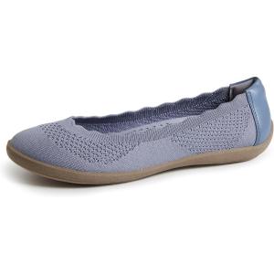 Dearfoams Women’s Lightweight Washable Comfort Misty Ballet Flats(Flintstone)
