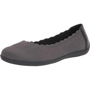 Dearfoams Women’s Lightweight Washable Comfort Misty Ballet Flats(Pavement)