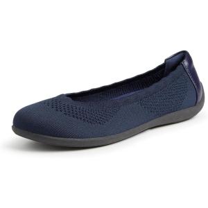 Dearfoams Women’s Lightweight Washable Comfort Misty Ballet Flats(Peacoat)