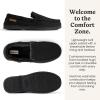 Dearfoams mens Keaton Memory Foam Moccasin Slippers With Indoor and Outdoor Sole and Wide Widths(Black Twill)