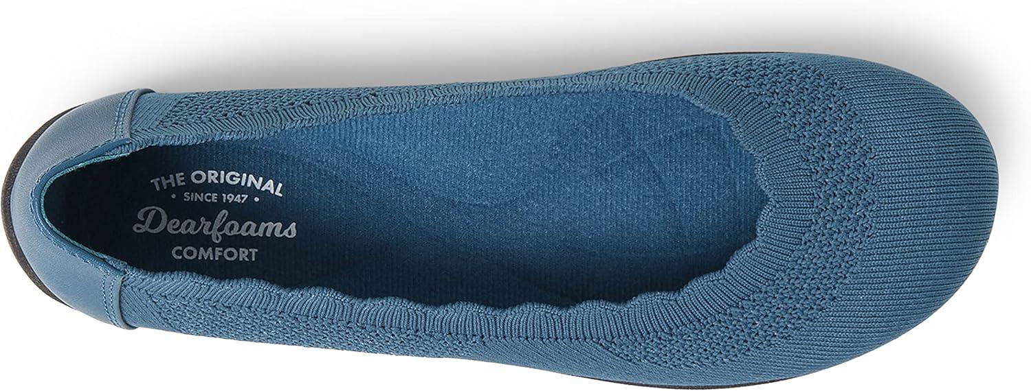 imageDearfoams Womens Lightweight Washable Comfort Misty Ballet FlatsBlue Coral