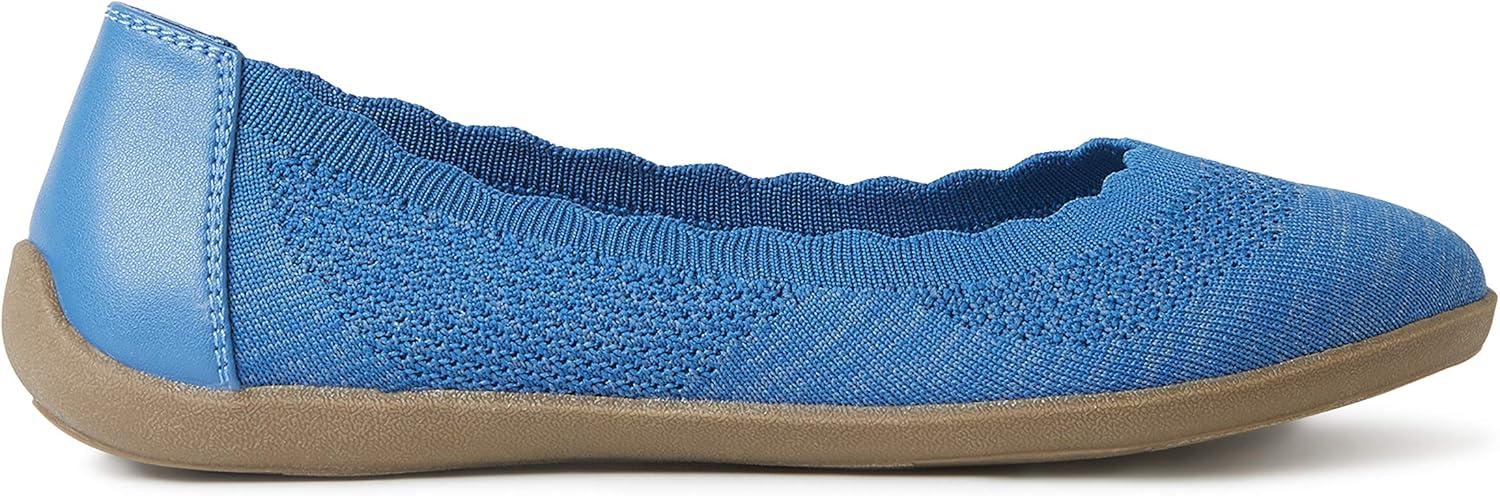 imageDearfoams Womens Lightweight Washable Comfort Misty Ballet FlatsClassic Blue