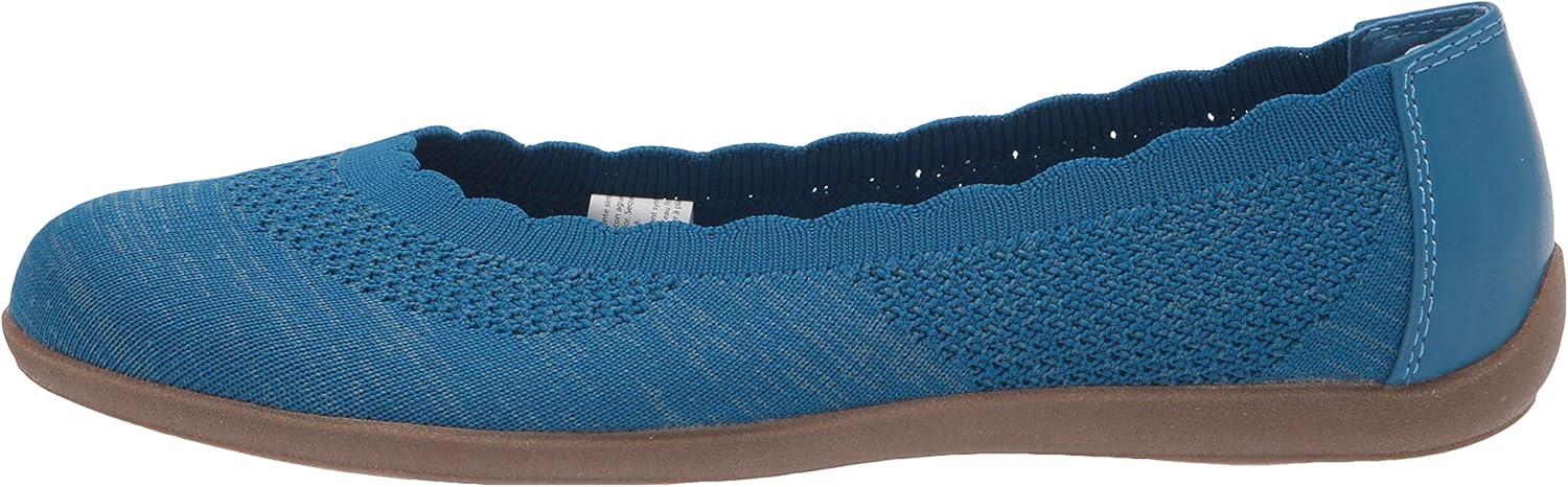 imageDearfoams Womens Lightweight Washable Comfort Misty Ballet FlatsClassic Blue