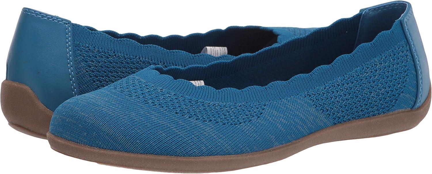 imageDearfoams Womens Lightweight Washable Comfort Misty Ballet FlatsClassic Blue