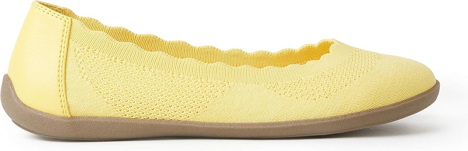 imageDearfoams Womens Lightweight Washable Comfort Misty Ballet FlatsGold Finch
