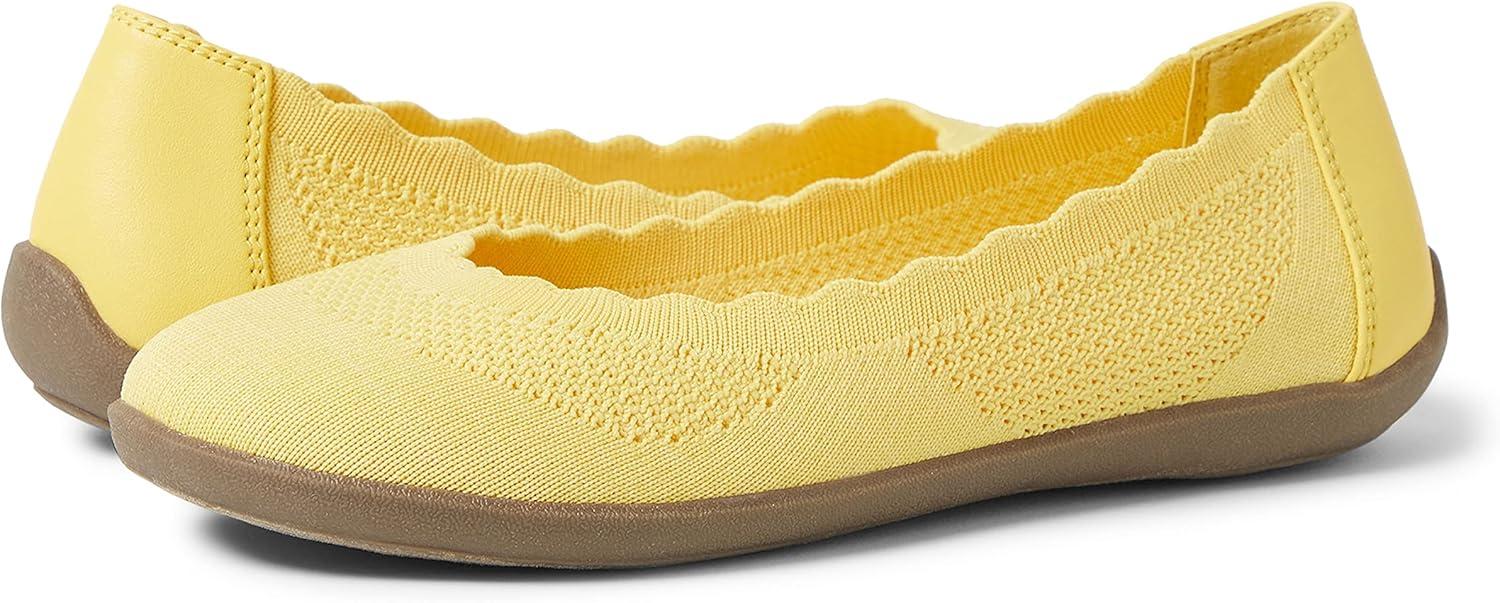 imageDearfoams Womens Lightweight Washable Comfort Misty Ballet FlatsGold Finch