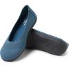 Dearfoams Women’s Lightweight Washable Comfort Misty Ballet Flats(Blue Coral)