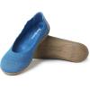 Dearfoams Women’s Lightweight Washable Comfort Misty Ballet Flats(Classic Blue)