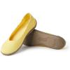 Dearfoams Women’s Lightweight Washable Comfort Misty Ballet Flats(Gold Finch)