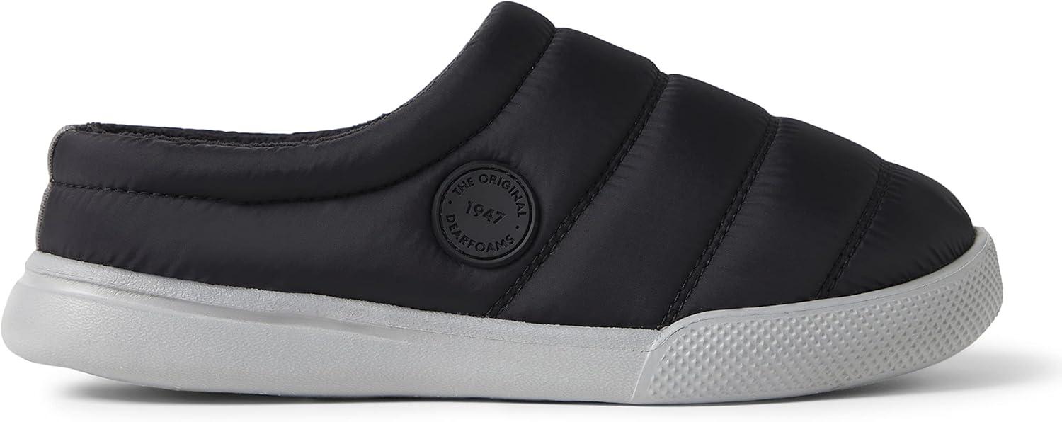 imageDearfoams womens Kendra Sport Lounge Memory Foam ClogBlack Solid Nylon