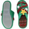 Dearfoams Unisex Holiday Christmas Tree Pile Scuff Slipper, Large (11-12), Green
