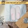 Dearfoams womens Leslie Clog Slippers With Memory Foam, Indoor/Outdoor Sole and Wide Widths(Pink Heather Knit)