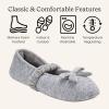 Dearfoams womens Memory Foam Harmony Knit Maryjane House Shoe Slipper(Light Heather Grey)