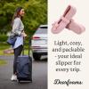 Dearfoams womens Memory Foam Harmony Knit Maryjane House Shoe Slipper(Pink Heather)