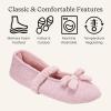 Dearfoams womens Memory Foam Harmony Knit Maryjane House Shoe Slipper(Pink Heather)