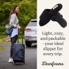 Dearfoams womens Slipper Memory Foam Summer House Shoe Beatrice Terry Slide(Black Terry)