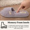 Dearfoams womens Slipper Memory Foam Summer House Shoe Beatrice Terry Slide(Medium Grey Terry)