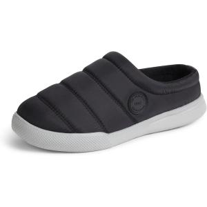 Dearfoams womens Kendra Sport Lounge Memory Foam Clog(Black Solid Nylon)