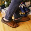 Dearfoams Men’s Breathable Memory Foam Slip on Marshall Indoor House Shoe Moccasin Slipper(Chestnut)