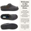 Dearfoams Men’s Breathable Memory Foam Slip on Marshall Indoor House Shoe Moccasin Slipper(Grey Plaid)