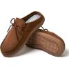 Dearfoams Men’s Fowler Moc Toe Clog With Tie Indoor Outdoor Supportive House Shoe(Chestnut)