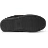 Dearfoams Men’s Hudson Genuine Suede Memory Foam Moccasin With Tie Slipper(Black)