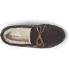 Dearfoams Men’s Hudson Genuine Suede Memory Foam Moccasin With Tie Slipper(Coffee)