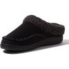 Dearfoams Men’s Breathable Memory Foam Slip on Marshall Indoor House Shoe Moccasin Slipper(Black)