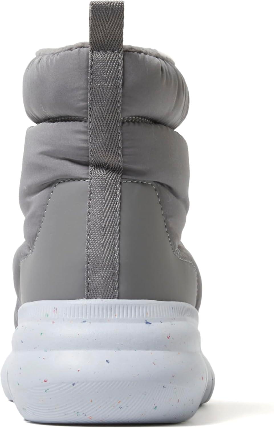 imageDearfoams Mens Texoma Regrind Slipin Boot Comfortable Puffy Nylon Fleece Lining Energy ReturnMedium Grey